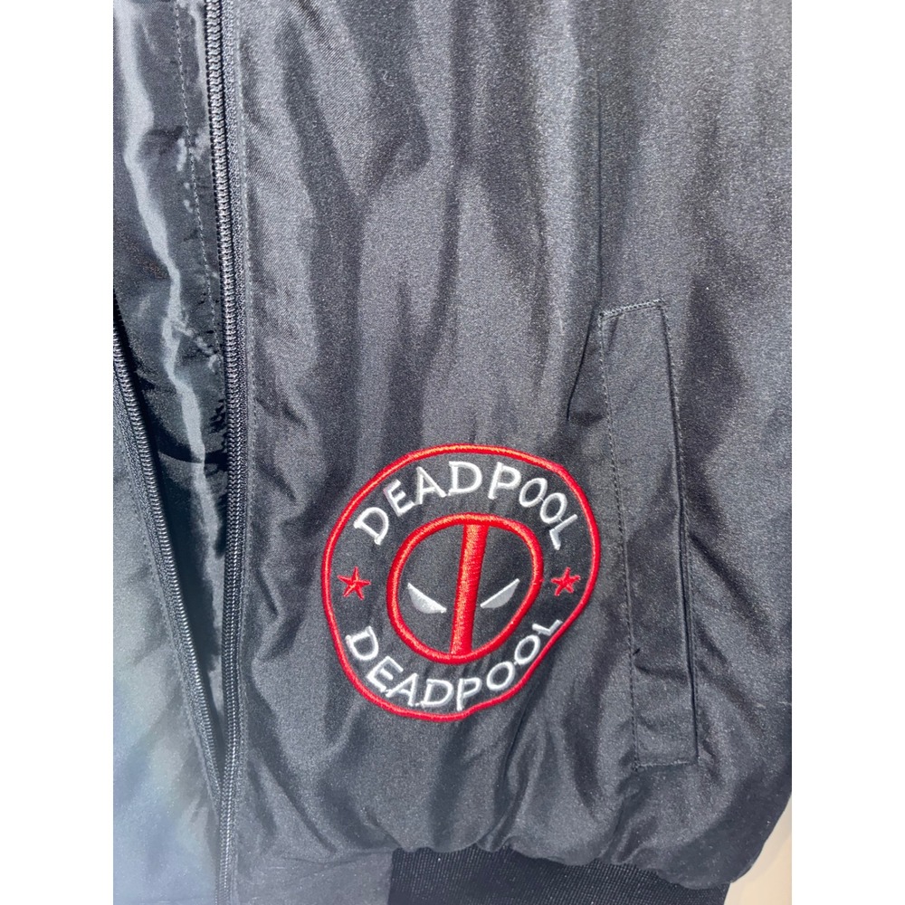 2000s Y2K 2017 Marvel Comics Deadpool 91 Comic Book Varsity Bomber Jacket, Med - Picture 6 of 10